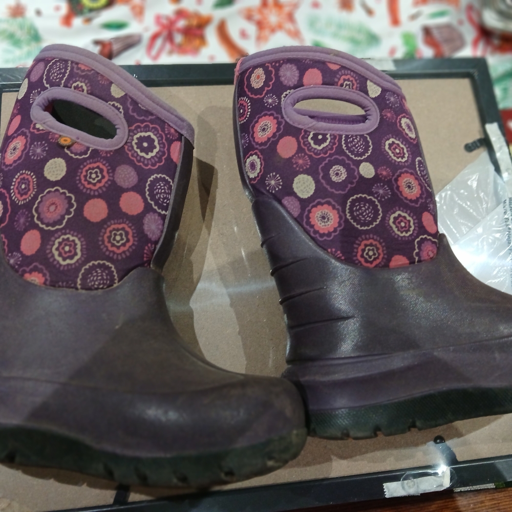 Bogs Purple Patterned Kids Boots